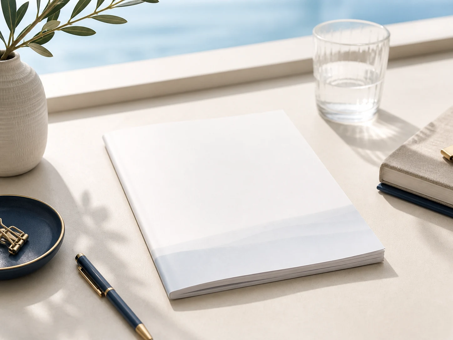 Free guide mockup on a clean desk.